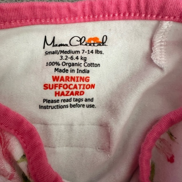 Mama Cheetah Baby Swaddle Blankets with Pink Trim - Picture 3 of 11